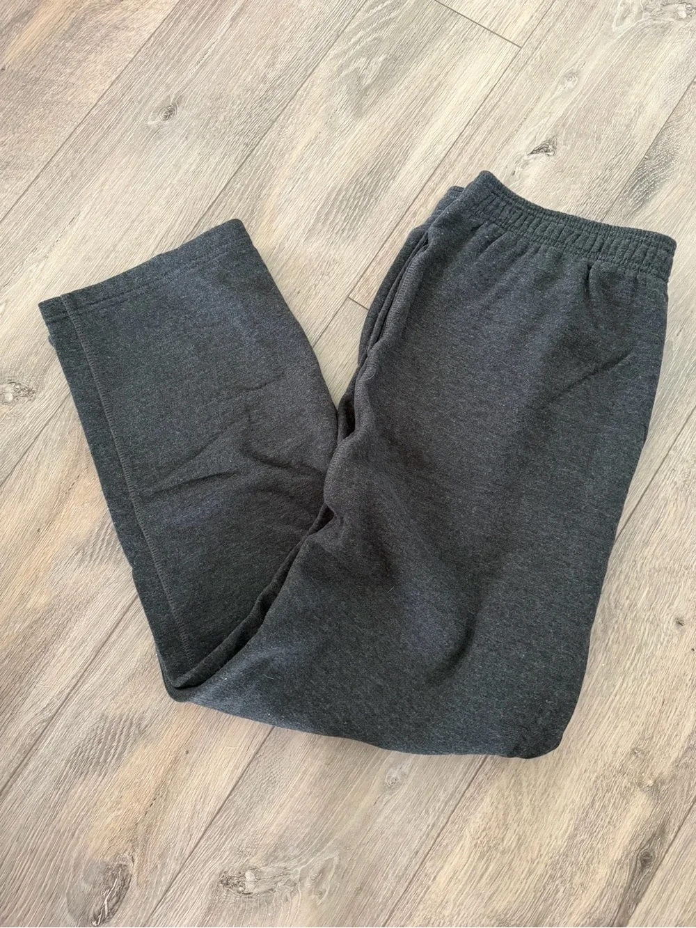 Charcoal Knit Elastic Waist Sweatpants